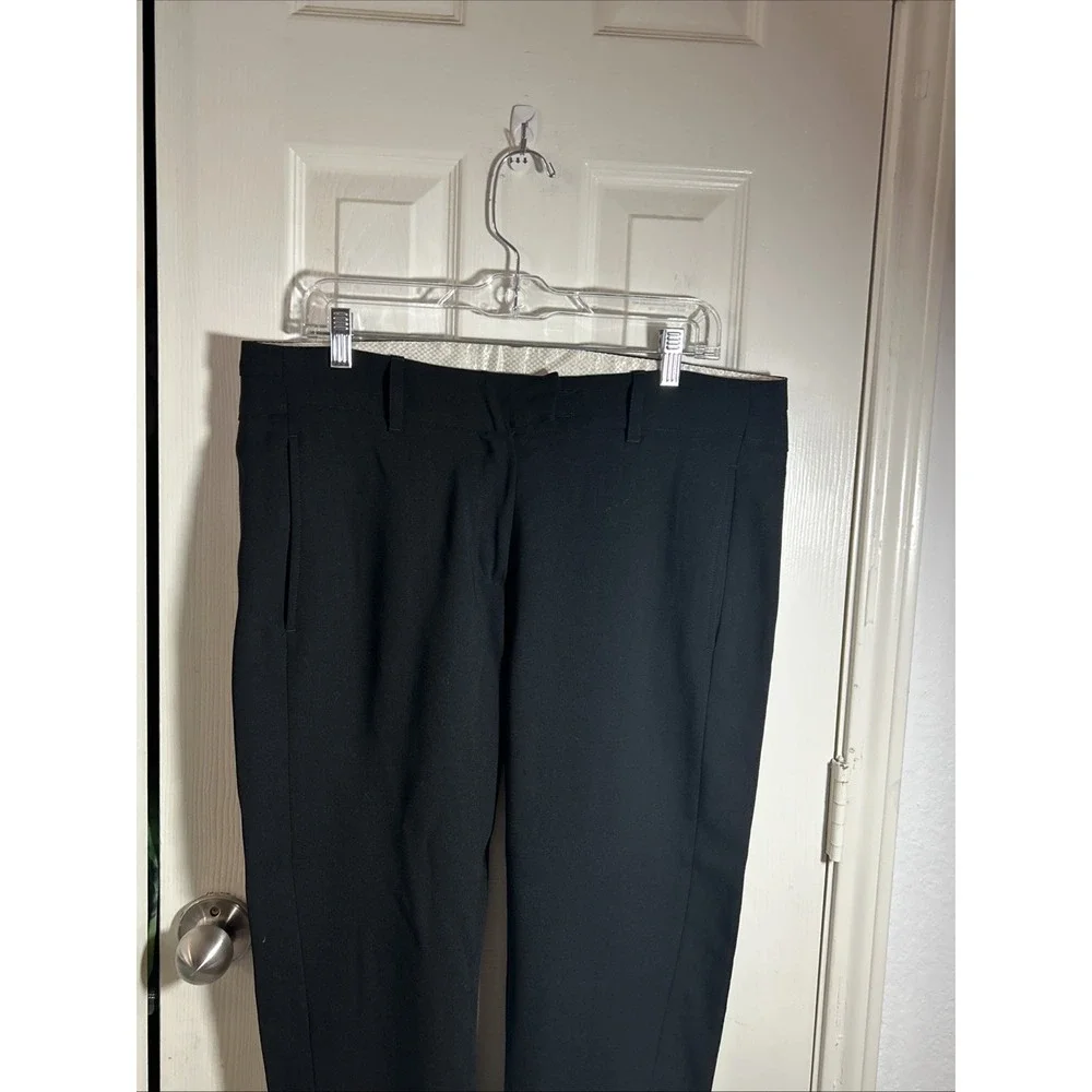 Ann Demeulemeester Womens Black 100% FleeceWool Straight Leg Ankle Pants Sz 44